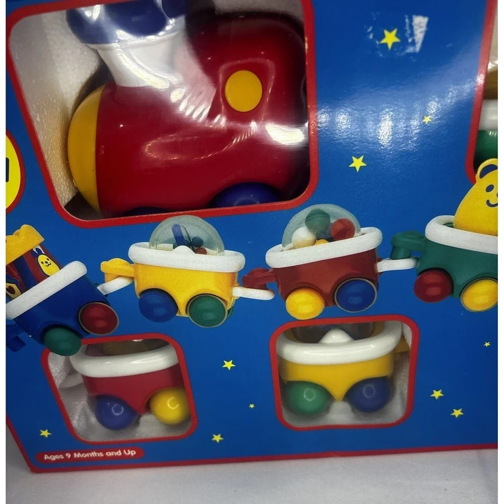 New! TOMY Loco Motion Push & Activity 5 Piece Train Baby Toy 1996 Peek-a-babe‎
